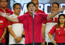 Marcos Redux? Dictator’s Son May Win Philippine Presidency Ferdinand "Bongbong" Marcos Jr. gestures as he greets the crowd during a campaign rally in Quezon City, Philippines on April 13, 2022. Photo: Aaron Favila / AP