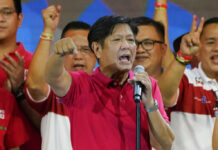 Marcos Presidency Complicates US Efforts to Counter China FILE - Presidential hopeful, former senator Ferdinand "Bongbong" Marcos Jr., the son of the late dictator, gestures as he greets the crowd during a campaign rally in Quezon City, Philippines on April 13, 2022. Photo: Aaron Favila / AP File