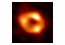 Astronomers Capture 1st Image of Milky Way’s Huge Black Hole This image released by the Event Horizon Telescope Collaboration, Thursday, May 12, 2022, shows a black hole at the center of our Milky Way galaxy. The Milky Way black hole is called Sagittarius A*, near the border of Sagittarius and Scorpius constellations. Photo: Event Horizon Telescope Collaboration via AP