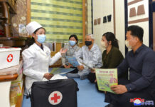 North Korea’s Suspected COVID-19 Caseload Nears 2 Million In this photo provided by the North Korean government, a doctor visits a family during an activity to raise public awareness of the COVID-19 prevention measures, in Pyongyang, North Korea Tuesday, May 17, 2022. Photo: Korean Central News Agency / Korea News Service via AP