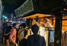 From Mala to Marijuana Trucker: Weed Business Boom on Khaosan Road Despite Uncertain Future Customers queue up to buy buds at Panusith's cannabis truck on Khaosan Road on June 22, 2022.
