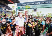 Opinion: Thailand’s Marijuana Challenge: Let’s Not Get Too High Prematurely Health Minister Anutin Charnvirakul poses with people holding their marijuana plants during the distribution of 1 million free marijuana seedlings in Buriram province on June 10, 2022. Photo: Bhumjaithai Party.