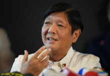 Dictator’s Son Marcos Jr. Takes Oath as Philippine President FILE - Philippine President-elect Ferdinand "Bongbong" Marcos Jr. gestures during a press conference at his headquarters in Mandaluyong, Philippines on June 20, 2022. Photo: Aaron Favila / AP File