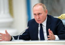Putin to Ukraine: Russia Has Barely Started Its Action Russian President Vladimir Putin gestures as he speaks to members of the State Duma and the Federal Assembly of The Russian Federation in the Kremlin in Moscow, Russia, Thursday, July 7, 2022. Photo: Alexei Nikolsky / Sputnik / Kremlin Pool Photo via AP
