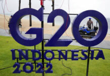 G20 Diplomats Face Unity Headwinds on Ukraine, War’s Impact A police officer prepares an ATV for patrol ahead of the G20 Foreign Ministers' Meeting in Nusa Dua, Bali, Indonesia, Thursday, July 7, 2022. Photo: Dita Alangkara / AP