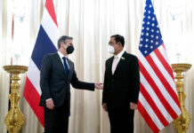 Blinken Hits at ASEAN for Lack of Pressure on Myanmar United States Secretary of State Antony Blinken, left, meets with Thailand's Prime Minister Prayut Chan-o-cha at the Government House in Bangkok, Sunday, July 10, 2022. Photo: Stefani Reynolds / Pool Photo via AP