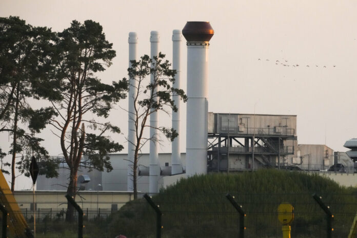 This photo shows the landfall facility of the Nord Stream 1 Baltic Sea pipeline and the transfer station of the OPAL gas pipeline, the Baltic Sea Pipeline Link, in Lubmin, Germany, Thursday, July 21, 2022. Photo: Markus Schreiber / AP