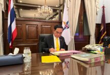 Opinion: Was the Temporary Suspension of PM Prayut, Good News, Bad News, Or a Sick Joke? Gen. Prayut Chan-o-cha works as the defense minister at his office at the Ministry of Defense on Aug. 26, 2022. Photo: Ministry of Defense
