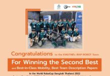 KMUTNB’s iRAP Robot Team Wins the Second Place at the “World RoboCup Rescue 2022”