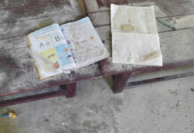 Witnesses: Myanmar Air Attack Kills 13, Including 7 Children An alphabet book and a notebook lie on top of an elevated wooden floorboard of a middle school in Let Yet Kone village in Tabayin township in the Sagaing region of Myanmar on Saturday, Sept. 17, 2022, the day after an air strike hit the school. Photo: AP