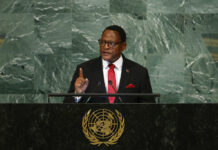 ‘Multilateral’? Global South’s Leaders Question Solidarity President of Malawi Lazarus Chakwera addresses the 77th session of the United Nations General Assembly, at U.N. headquarters, Thursday, Sept. 22, 2022. Photo: Jason DeCrow / AP