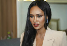 Model Fearing Myanmar Military Heads to Asylum in Canada FILE - Thaw Nandar Aung, a model from Myanmar speaks to a reporter in Bangkok, Thailand on March 31, 2021. Photo: Napaxalun Sattayatam / AP File