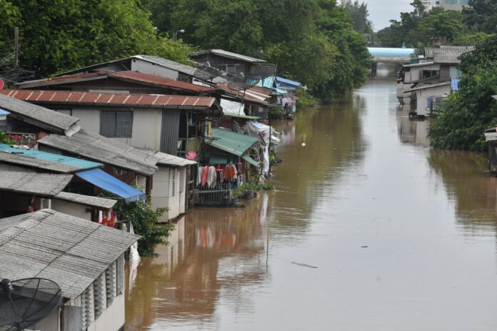 A slum along Khlong Prem Prachakon in Bangkok on Sept. 10, 2022.