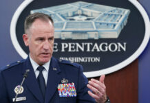 Officials: Saudis Tell Us That Iran May Attack the Kingdom Pentagon spokesman Air Force Brig. Gen. Patrick Ryder speaks during a briefing at the Pentagon in Washington, Tuesday, Nov. 1, 2022. Photo: Susan Walsh / AP
