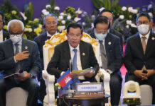 Cambodian Leader Leaves G-20 Early After COVID-19 Diagnosis FILE - Cambodian Prime Minister Hun Sen addresses during the second Southeast Asian Nations (ASEAN) Global Dialogue in Phnom Penh, Cambodia, Sunday, Nov. 13, 2022. Photo: Anupam Nath / AP File
