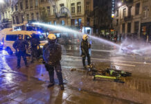 Riots in Belgium, Netherlands After Morocco Win at World Cup Riot police officers stand along a main boulevard in Brussels, Sunday, Nov. 27, 2022, as violence broke out during and after Morocco's 2-0 win over Belgium at the World Cup. Photo: Geert Vanden Wijngaert / AP