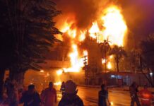 Fire at Hotel Casino on Cambodia Border Kills at Least 10 Flames rise from the Grand Diamond City Casino and Hotel in the border town of Poipet, Cambodia on Dec. 29, 2022.