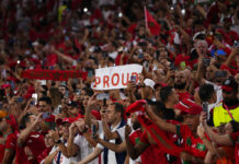 Arabs Unite in Celebration as Morocco Advances in World Cup Morocco fans cheer prior of the World Cup group F soccer match between Canada and Morocco at the Al Thumama Stadium in Doha , Qatar, Thursday, Dec. 1, 2022. Photo: Manu Fernandez / AP