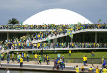 Brazil Charges Dozens in Pro-Bolsonaro Riots; More Expected Protesters, supporters of Brazil's former President Jair Bolsonaro, storm the the National Congress building in Brasilia, Brazil, Sunday, Jan. 8, 2023. Photo: Eraldo Peres / AP