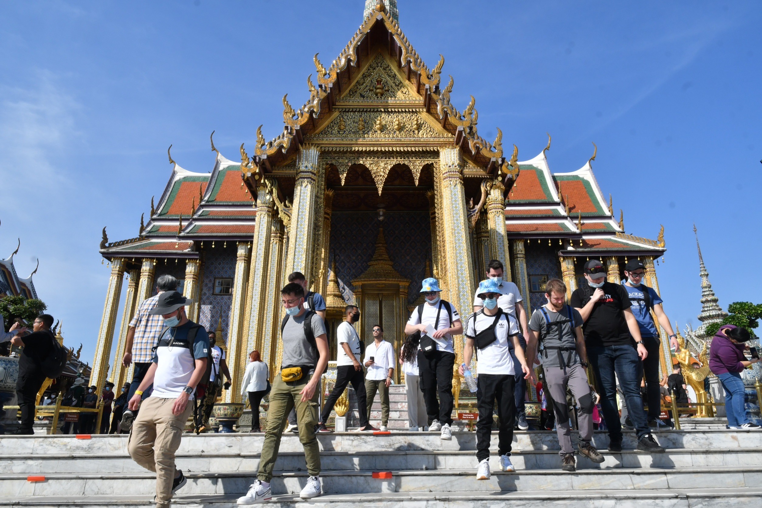 A file photo of tourists at the Grand Palace complex.