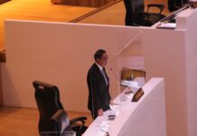 Opinion: Shame or the Lack Thereof in Thai Politics PM Prayut Chan-o-cha addresses the Parliament during a debate on Feb. 16, 2023.