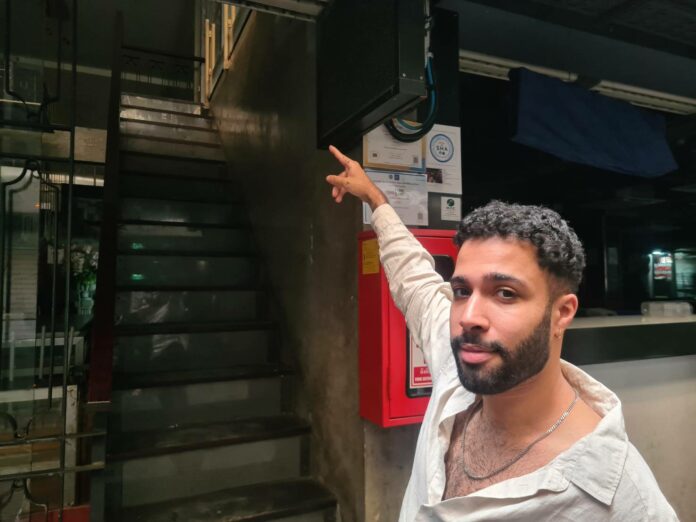 Bo Hanna in front of a bar in Bangkok's Silom Soi 2 where he encountered the convicted Dutch pedophile.