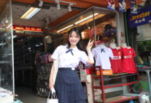 Opinion: Don’t Ask Chinese Tourists What’s Wrong with Thai School Uniform A Chinese tourist poses with her newly bought Thai student uniform in Bangkok on Mar. 7, 2023.