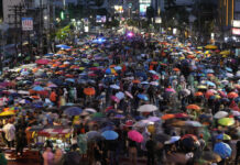 Protesters in the Thai Capital Calls on Senators To Approve Vote Winners’ Choice for Prime Minister