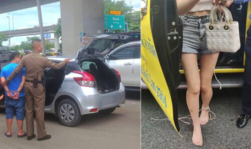 Car Collision On Bangkok Road Frees Tied Chinese Woman