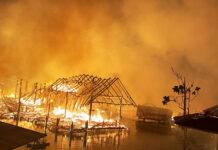 Fire Destroys Pattaya Floating Market; Some Jump Into The Water
