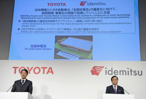 Toyota, Idemitsu Tie Up in Mass Production of Advanced EV Batteries