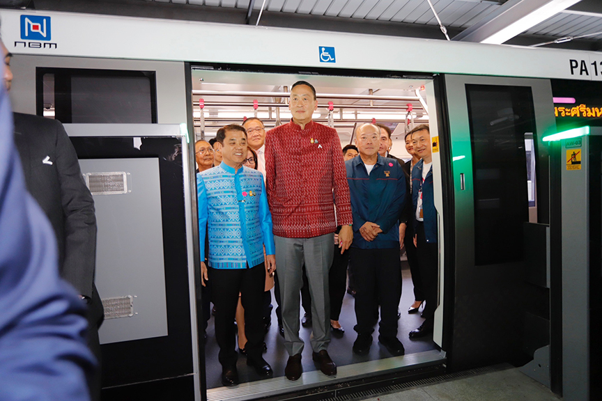 PM Thanks to BTS for the Bangkok Outskirts’ Pink Line Skytrain