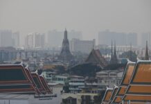Opinion: Thais Are Losing Faith in the Government’s Ability to Tackle PM2.5 Bangkok skyline shrouded in dust on Dec. 12, 2023.