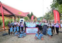 “Hino We Care” donates the third solar cell system to the Child Development Center