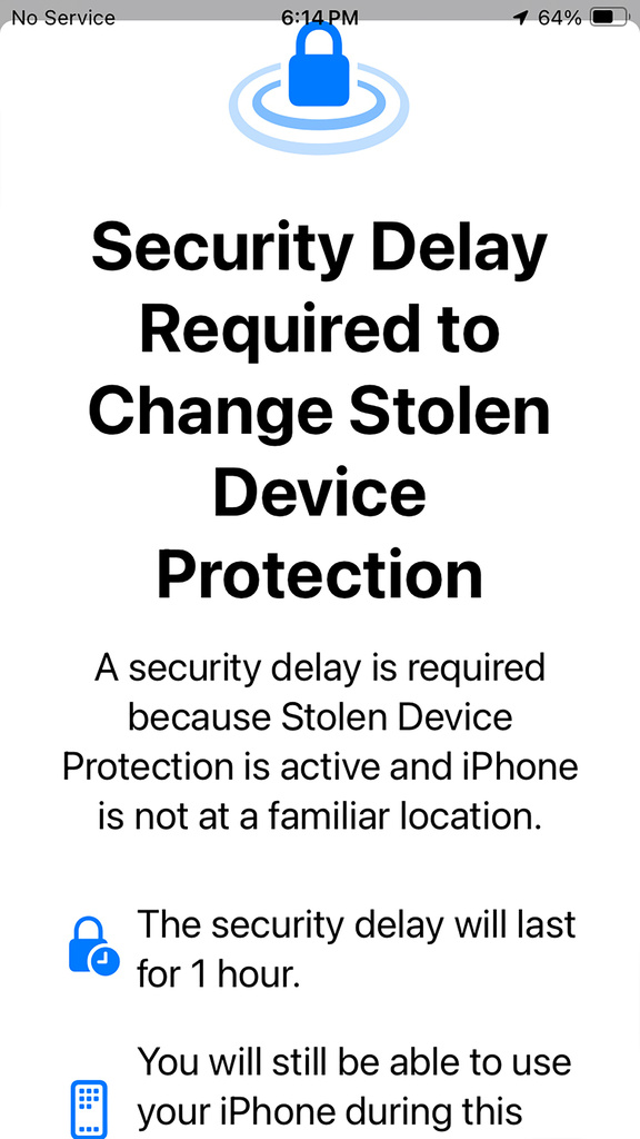 Stolen Device Protection