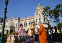 Opinion: My Short Wishlist for Thailand in 2024 PM Srettha Thavisin and his wife give alms to a monk on the occasion of New Year's Day at the Government House in Bangkok on Jan. 2, 2024.