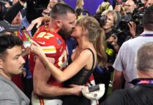 Taylor Swift Kisses Travis Kelce After His Chiefs Beat the 49ers in the Super Bowl Travis Kelce