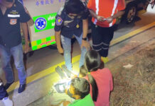 Despite Car Accident Pain, Cambodians Run into Thai Jungle jungle