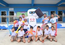 Hino We Care Installs the 5th Solar Cell Panel Device for School