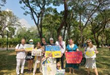 Opinion: Thai Parochialism, and Conflicts Between Israel-Palestine, Russia-Ukraine Protesters hold placards supporting Ukraine during a march against Russian invasion of Ukraine in Bangkok on Feb. 24, 2024. Photo: Embassy of Ukraine in the Kingdom of Thailand / Facebook.