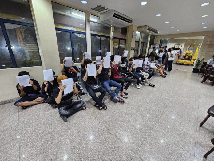 The suspects seen at Chokchai City Police Station on Mar. 30, 2024. The suspects seen at Chokchai City Police Station on Mar. 30, 2024.