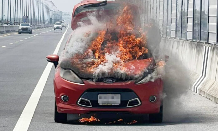 car fire