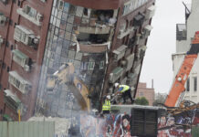 Rescue Teams in Taiwan Searching for Family Feared Trapped in Rockslide Following Earthquake