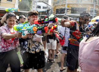 Water Guns Are in Full Blast To Mark Thai New Year Festivities Despite Worries About Heat Wave