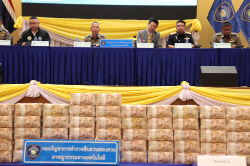 Cyber Police Show 125 Million Baht Seize from Crypto Scammers
