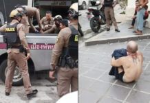 Pattaya Police Struggle to Arrest a Russian Man Who Locks Himself in Bathroom