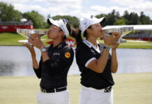 Atthaya Thitikul birdies final hole and celebrates Dow Championship team win with Ruoning Yin