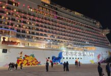 Mega Cruise Ship with 3,700 Tourists Firstly Docks at Phuket Deep Sea Port cruise