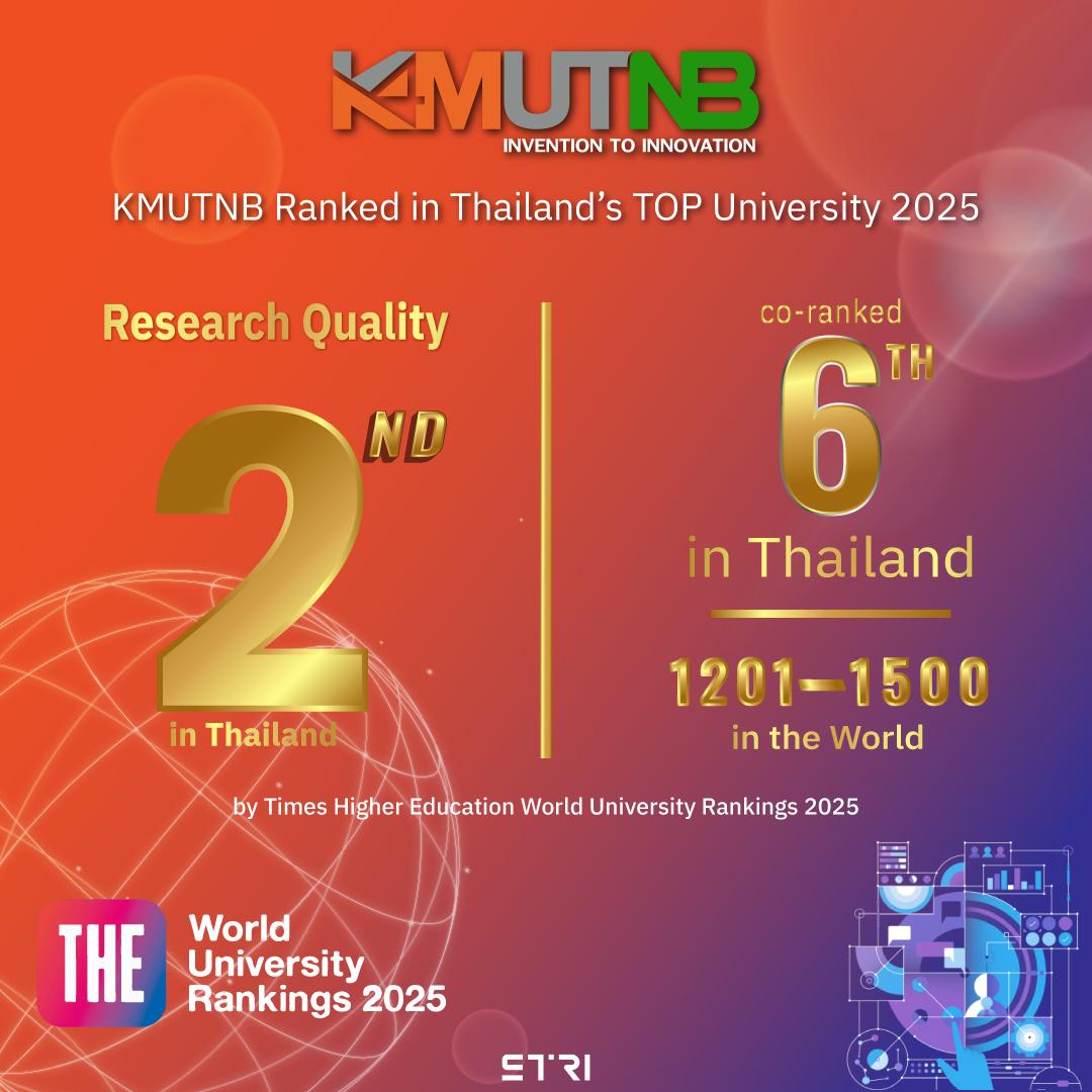 KMUTNB Places 2nd in Thailand for Research: THE World University ...