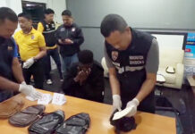 Ugandan Man Caught with 16.5kg of Cocaine in Hat Yai Ugandan